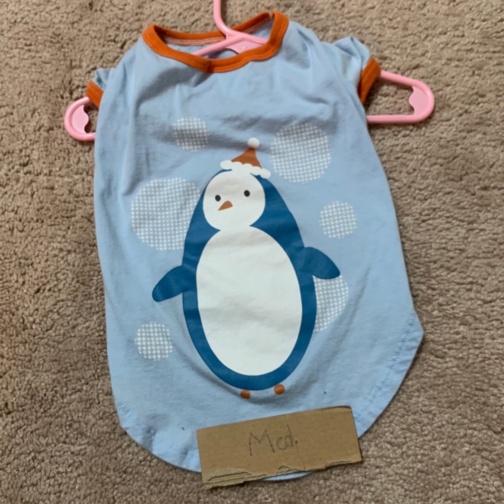 Medium Blue Penguin Pet Tee